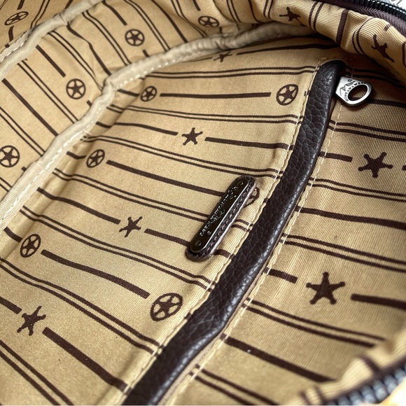 Montana West Signature Monogram Hair Calf Collection Circle Bag/ Crossbody - Picture 8 of 8